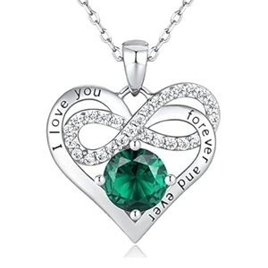 Momlovu Infinity Heart Necklace for Women 925 Sterling Silver Necklace for Women